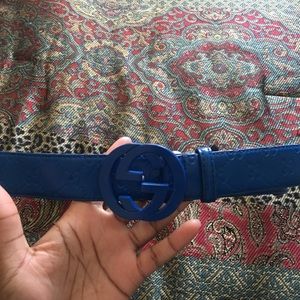 Blue Gucci Belt